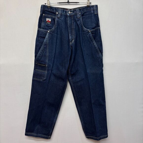 Vintage Johnny Blaze Men Baggy Carpenter Jeans Size 34x33 Denim Y2K D037 -21 - Picture 1 of 16